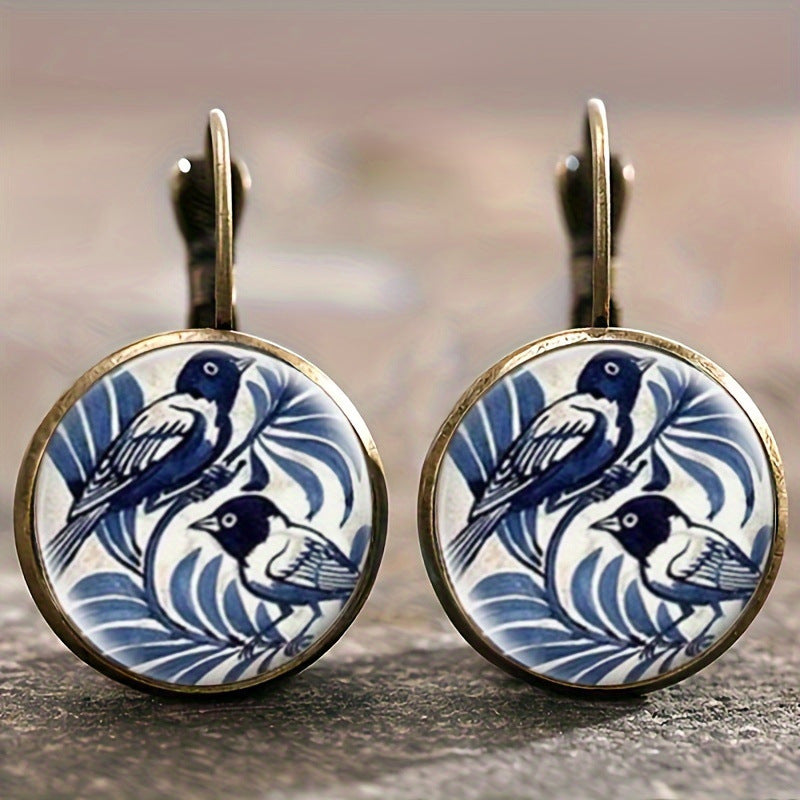 French Porcelain Earrings