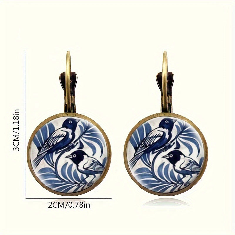 French Porcelain Earrings