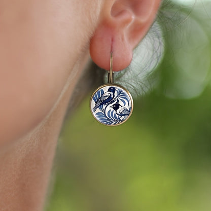 French Porcelain Earrings